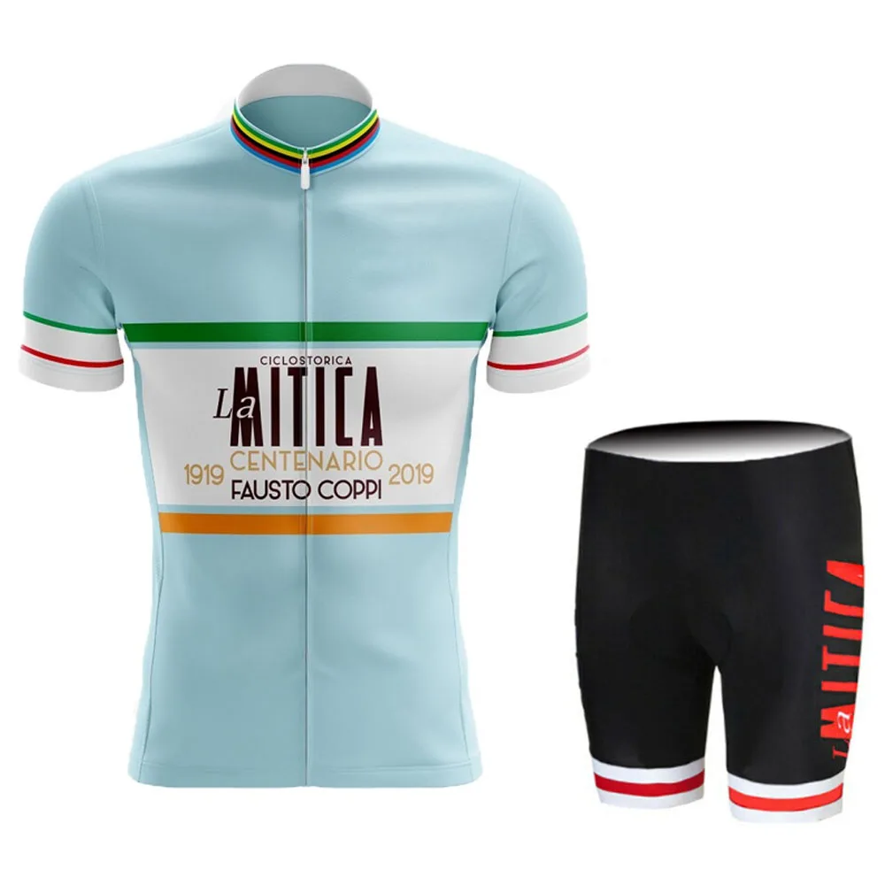 Set La Mitica cycling jersey Fausto Coppi Cycling Clothing Men Road Bike Shirts Suit Bicycle Bib Shorts MTB Wear Maillot Culott
Set La Mitica cycling jersey Fausto Coppi Cycling Clothing Men Road Bike Shirts Suit Bicycle Bib Shorts MTB Wear Maillot Culott