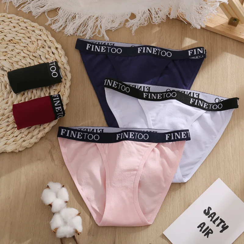 FINETOO women lingerie femme sexy briefs letter belt low waist sexy cotton solid color girls sports breathable Ladies underwear
FINETOO women lingerie femme sexy briefs letter belt low waist sexy cotton solid color girls sports breathable Ladies underwear