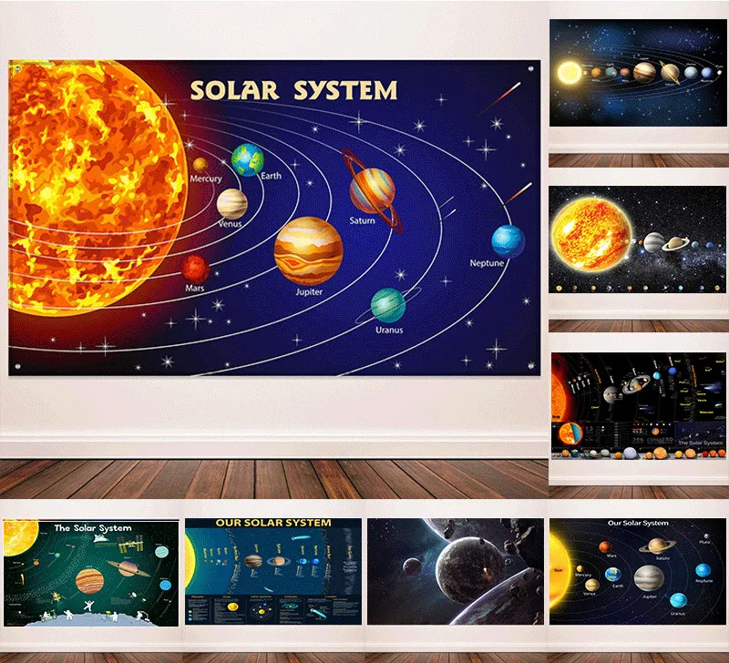 Universe Planet Solar System Poster Children's Education Cartoon Earth Classroom Study Canvas Painting Wall Art Canvas Poster
Universe Planet Solar System Poster Children's Education Cartoon Earth Classroom Study Canvas Painting Wall Art Canvas Poster