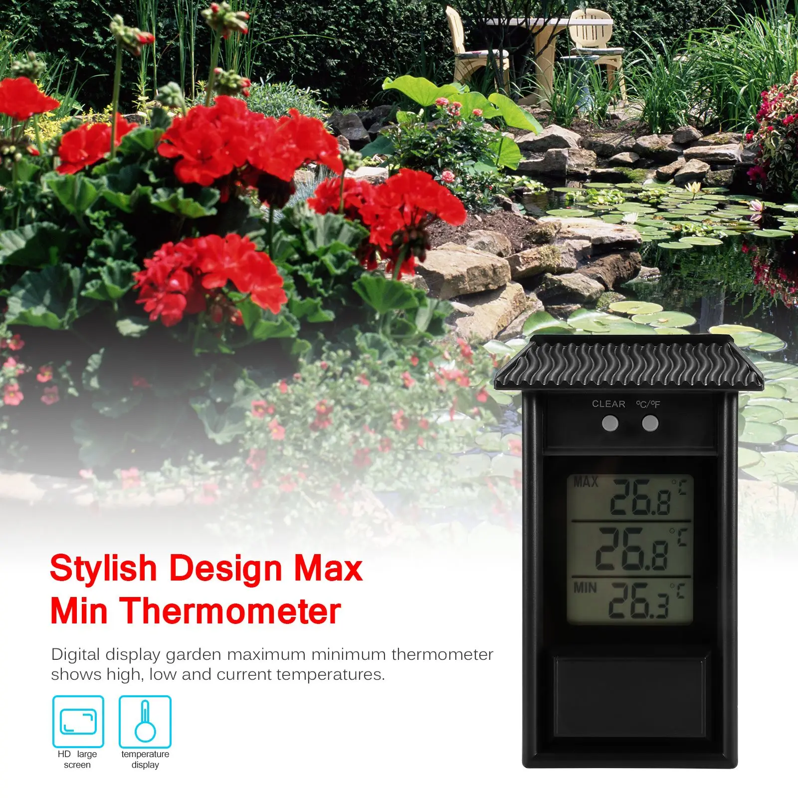 LCD Electronic Digital Temperature Sensor Humidity Meter Cable Indoor Outdoor Thermometer Hygrometer Alarm Clock Weather
LCD Electronic Digital Temperature Sensor Humidity Meter Cable Indoor Outdoor Thermometer Hygrometer Alarm Clock Weather