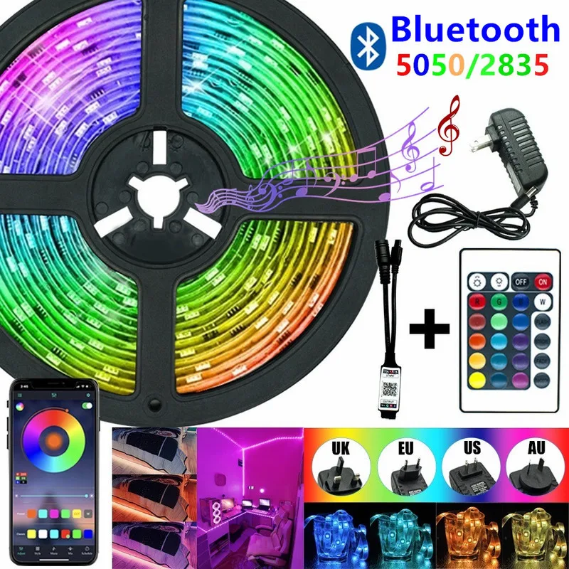 Ribbon LED Strip WiFi Bluetooth Control 2835 5050 RGB Led Tape Flexible Light for Home Living Room Indoor Wall Decorative Lights
Ribbon LED Strip WiFi Bluetooth Control 2835 5050 RGB Led Tape Flexible Light for Home Living Room Indoor Wall Decorative Lights