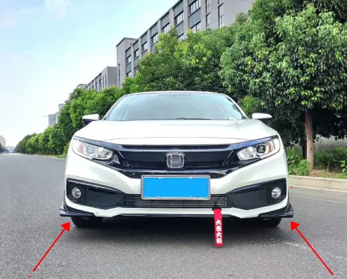 Для переднего бампера Honda civic спойлер угол обмотки из полипропилена и углеродного