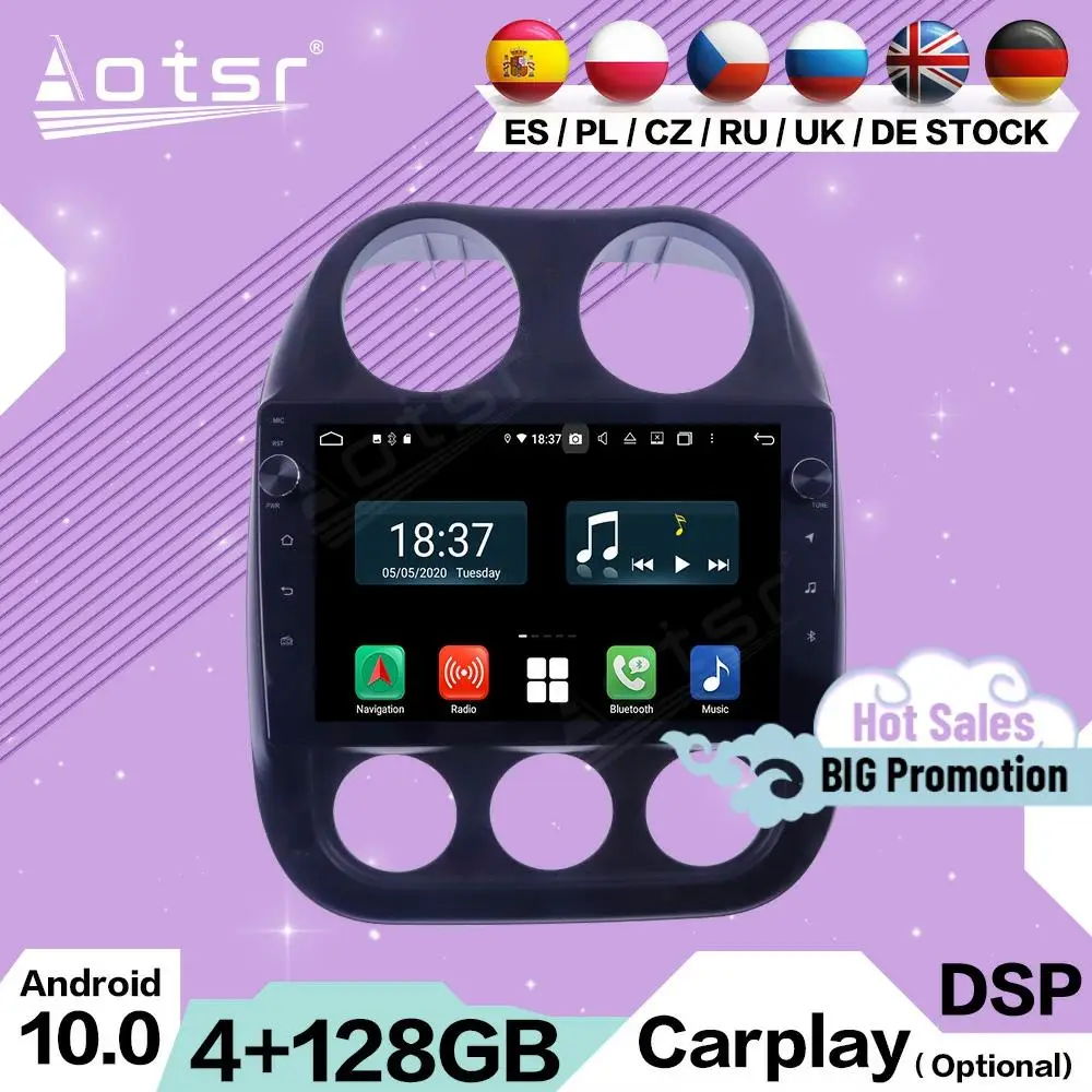 128G Carplay Мультимедиа Android для Jeep Compass 2010 2011 2012 2013 2014 2015 2016 GPS навигация автомобильный радиоприемник головное устройство
128G Carplay Мультимедиа Android для Jeep Compass 2010 2011 2012 2013 2014 2015 2016 GPS навигация автомобильный радиоприемник головное устройство