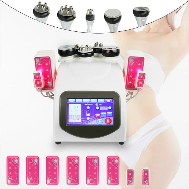 

Hips Thighs Cellulite Removal 5Mw LLLT Lipo Laser 635Nm ~650Nm Beauty Machine 8 Big+2 Small Pads