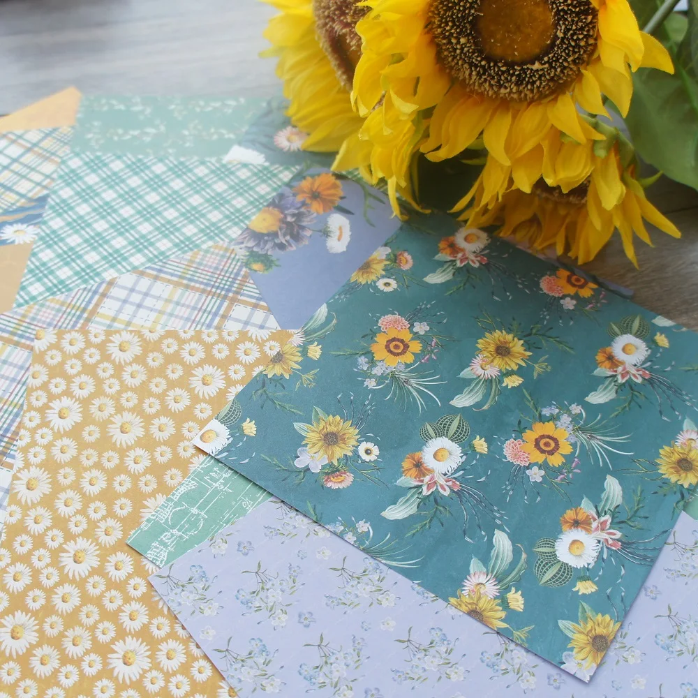 24 Sheets DIY 12 Style 15.2*15.2cm Yellow Sunflower and Blue Sky Paper Scrapbooking Creative Handmade Gift Use
24 Sheets DIY 12 Style 15.2*15.2cm Yellow Sunflower and Blue Sky Paper Scrapbooking Creative Handmade Gift Use
