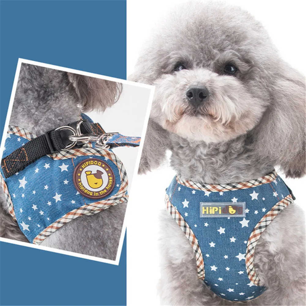 Denim Dog Harness Summer Small Dogs Vests Chest Strap Schnauzer Pomeranian Cartoon Collar And Leash Set Pet Supplies
Denim Dog Harness Summer Small Dogs Vests Chest Strap Schnauzer Pomeranian Cartoon Collar And Leash Set Pet Supplies