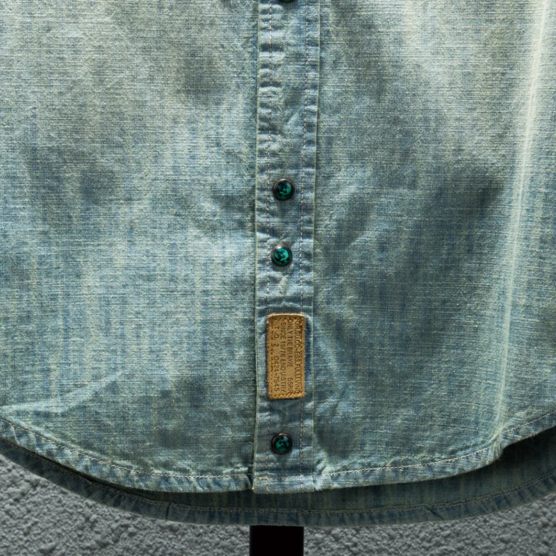 Autumn Denim Shirts Men Brand Vintage Casual Long Sleeve Shirts Harajuku Slim Multi-pocket Single Breasted Jean Shirts M-3XL 
Autumn Denim Shirts Men Brand Vintage Casual Long Sleeve Shirts Harajuku Slim Multi-pocket Single Breasted Jean Shirts M-3XL