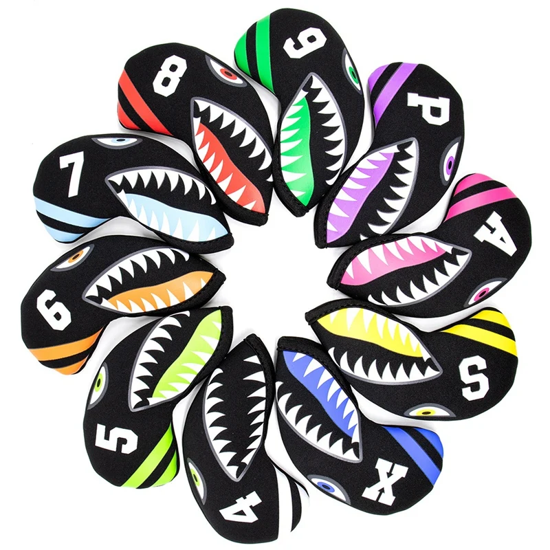 10 Pcs/Set Waterproof Shark Golf Club Golf Iron Headcovers with Tag Golf Club Iron Headovers Wedges Covers
10 Pcs/Set Waterproof Shark Golf Club Golf Iron Headcovers with Tag Golf Club Iron Headovers Wedges Covers