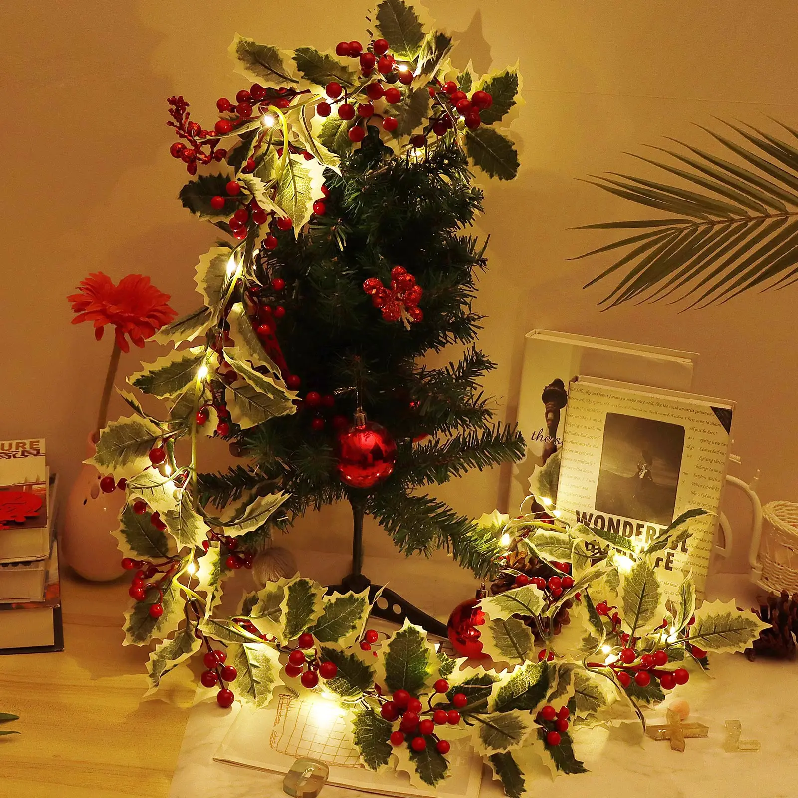Christmas Garland String Light Red Berry Garland Light Holly Leaves Wreath Xmas Tree Decor Light Thanksgiving Party String Light
Christmas Garland String Light Red Berry Garland Light Holly Leaves Wreath Xmas Tree Decor Light Thanksgiving Party String Light