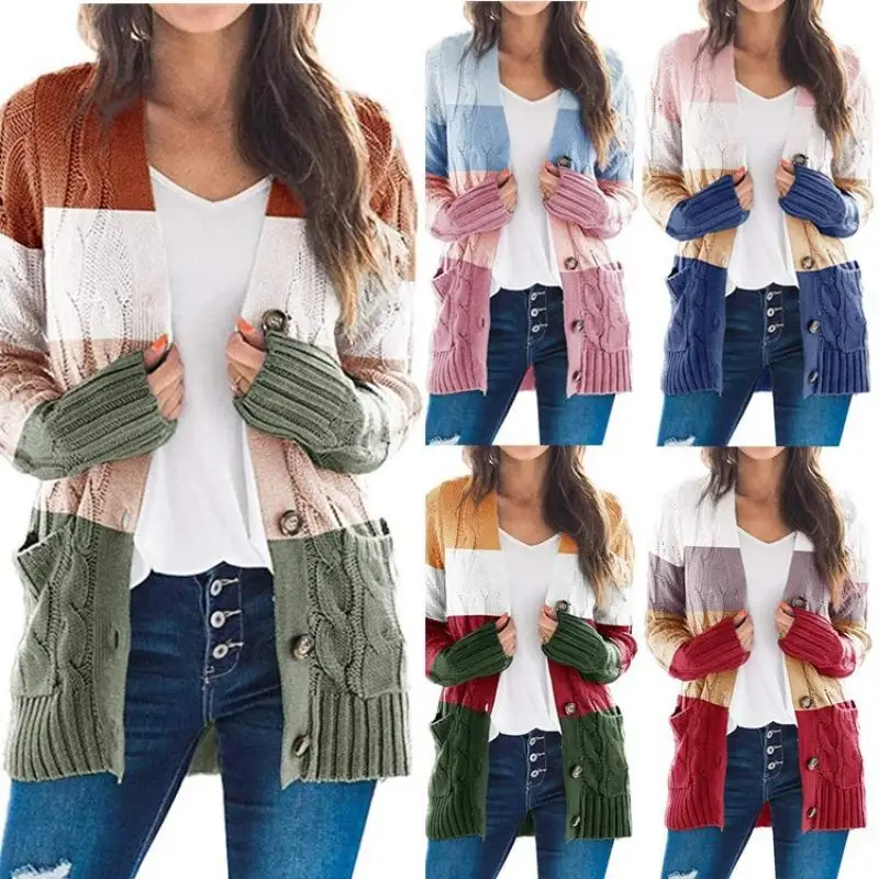 2020 New Autumn winter Sweater Cardigan Women Cardigans Long Sleeve Button Sweater Outer Women Fashion Women Casual Sweater Top
2020 New Autumn winter Sweater Cardigan Women Cardigans Long Sleeve Button Sweater Outer Women Fashion Women Casual Sweater Top