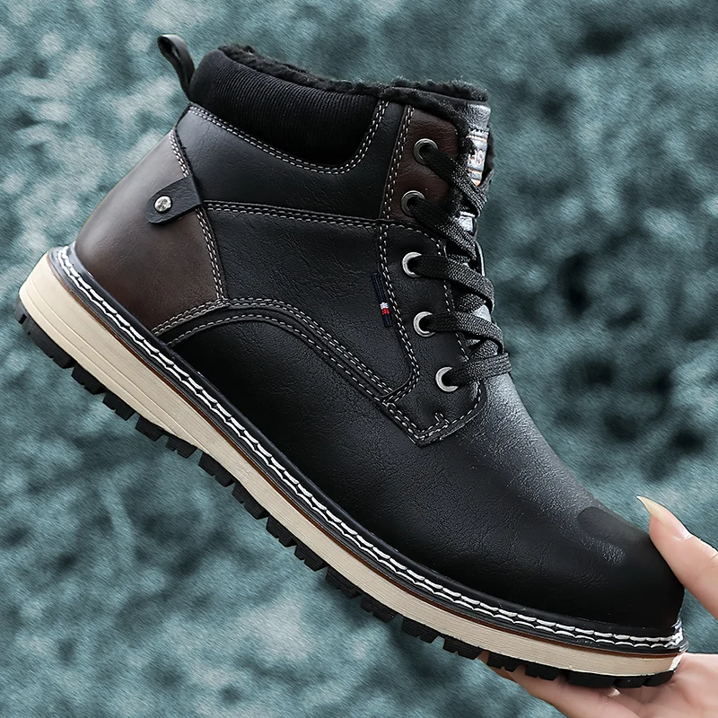 Winter Boots Men Pop Warm Fur Snow Boots Thick Fur Warm Waterproof Ankle Boots Male Outdoor Working Shoes Footwear Size 40-47
Winter Boots Men Pop Warm Fur Snow Boots Thick Fur Warm Waterproof Ankle Boots Male Outdoor Working Shoes Footwear Size 40-47