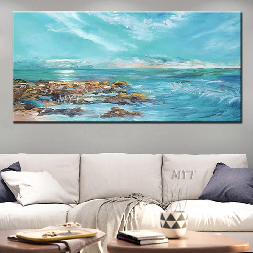Hand-painted Seascape Oil Painting Abstract Heavy Texture Canvas Wall Art Paintings Art Unframed Wall Decor For Modern Home
Hand-painted Seascape Oil Painting Abstract Heavy Texture Canvas Wall Art Paintings Art Unframed Wall Decor For Modern Home