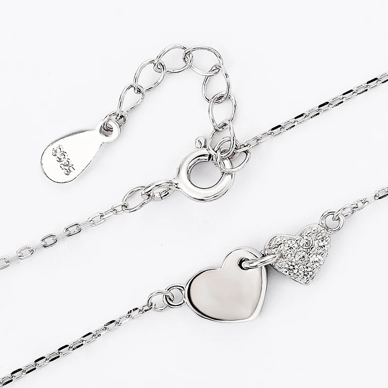 925 Sterling Silver Necklace Double Heart Pendant For Women Love Necklace Pendant Jewelry4
925 Sterling Silver Necklace Double Heart Pendant For Women Love Necklace Pendant Jewelry4