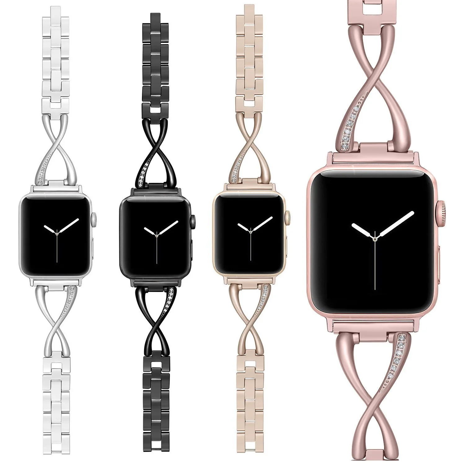Diamonds Stainless Steel Strap for Apple Watch Band 44mm 40mm 42mm 38mm Bracelet for Apple Watch Series 4 3 5 6 Women Wristband
Diamonds Stainless Steel Strap for Apple Watch Band 44mm 40mm 42mm 38mm Bracelet for Apple Watch Series 4 3 5 6 Women Wristband