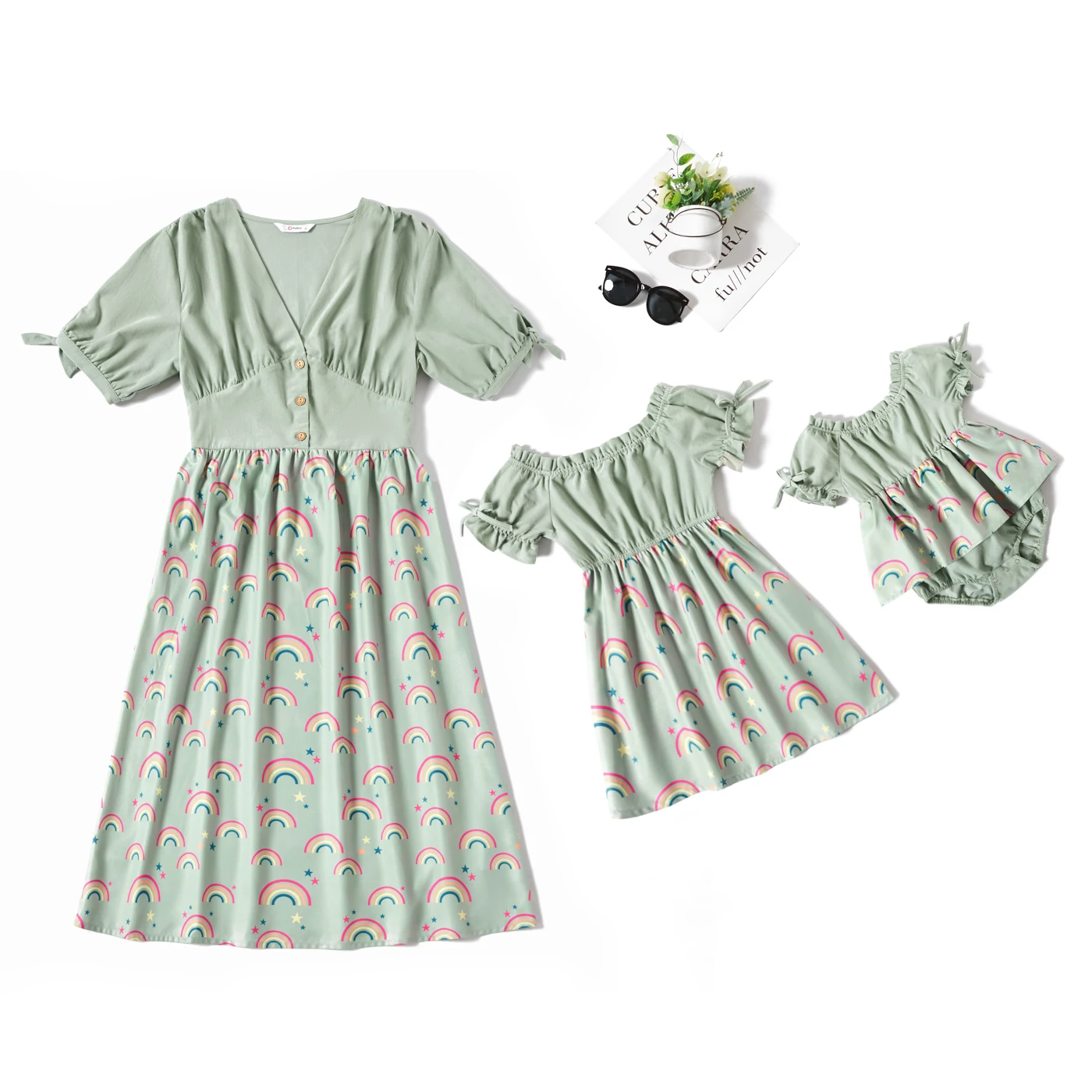 PatPat 2021 New Arrival Mommy and Me Rainbow Print Short-sleeve Dresses Family Look Children's Clothing
PatPat 2021 New Arrival Mommy and Me Rainbow Print Short-sleeve Dresses Family Look Children's Clothing