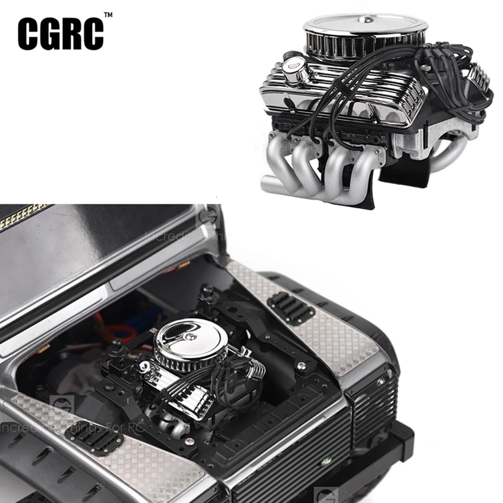 Классический вентилятор двигателя V8 F82 с имитацией радиатор для 1/10 RC гусеничного