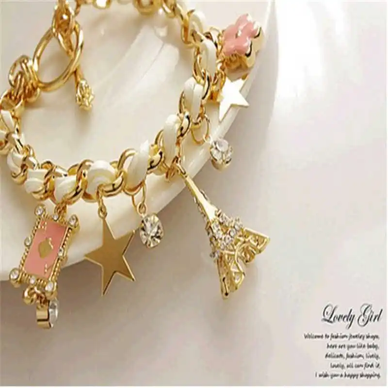 Модный популярный женский браслет из сплава, ручная железная башня, кожаные украшения
Модный популярный женский браслет из сплава, ручная железная башня, кожаные украшения