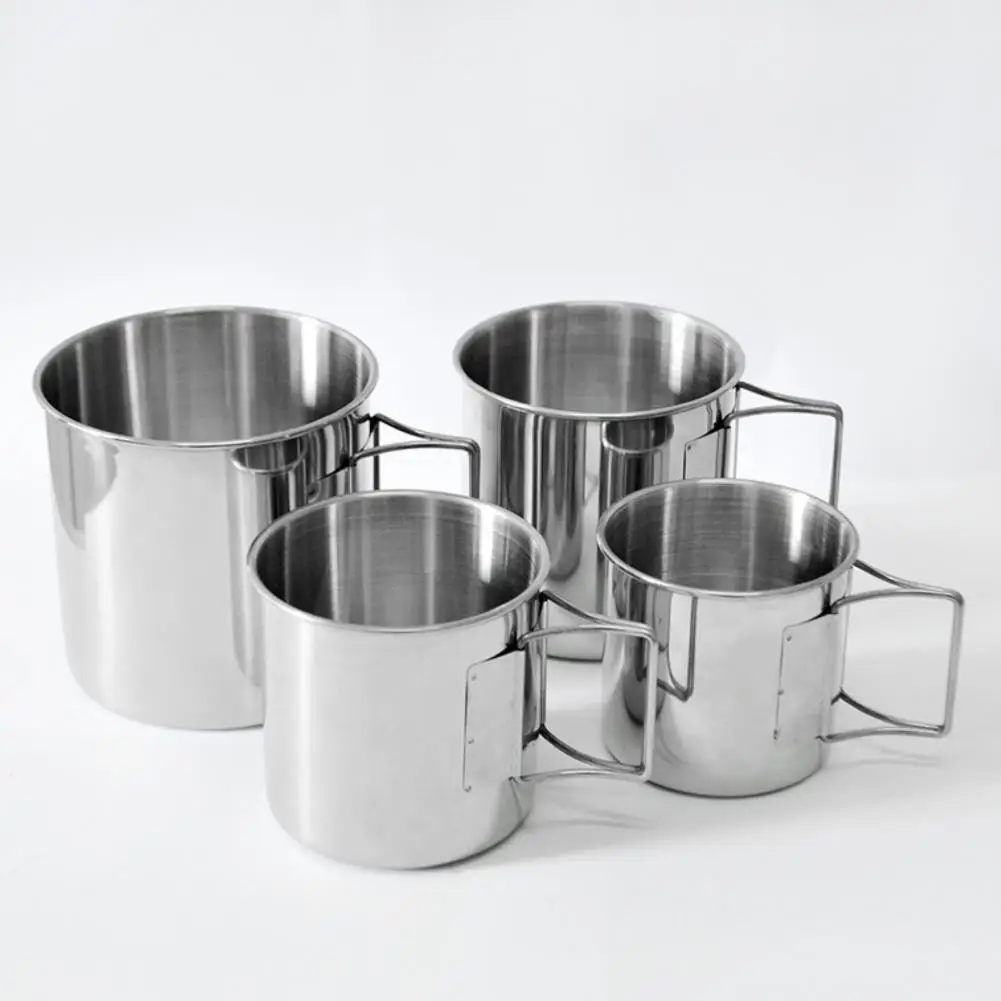 4Pcs/Set Outdoor Camping Picnic Drinking Water Mugs Stainless Steel Stackable Coffee Tea Cups with Foldable Handle Storage Bag
4Pcs/Set Outdoor Camping Picnic Drinking Water Mugs Stainless Steel Stackable Coffee Tea Cups with Foldable Handle Storage Bag