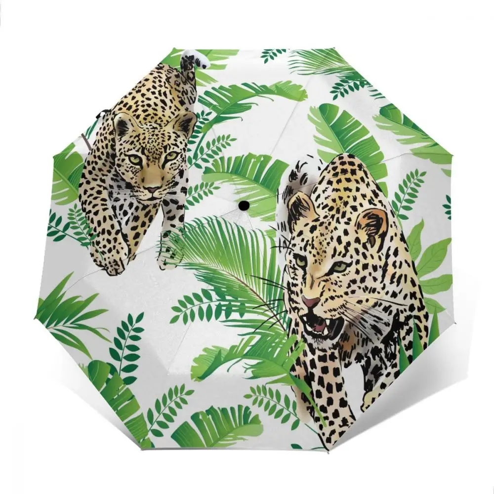 Sunny Umbrella Leopards Palm Leaves Tropical Automatic folding portable women umbrella Sunscreen rain Windproof beach parasol
Sunny Umbrella Leopards Palm Leaves Tropical Automatic folding portable women umbrella Sunscreen rain Windproof beach parasol