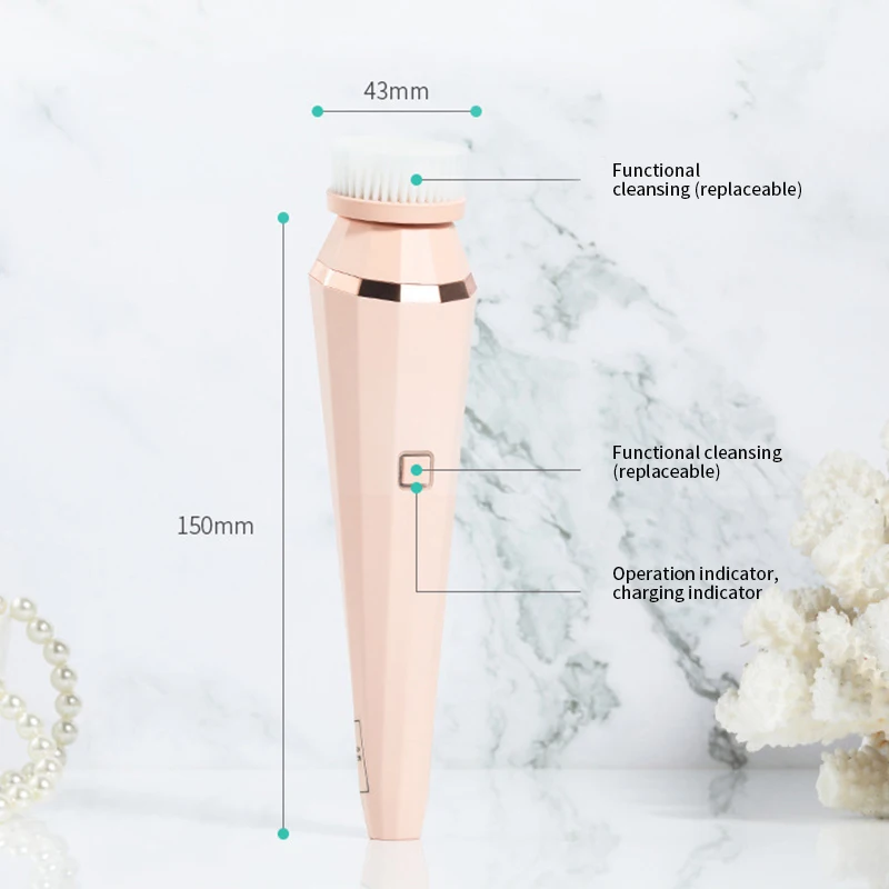 4 in 1 Face Cleansing Brush Silicone Facial Brush Electric Wash Face Machine Deep Cleaning Pore Skin Care Face Massage Brush
4 in 1 Face Cleansing Brush Silicone Facial Brush Electric Wash Face Machine Deep Cleaning Pore Skin Care Face Massage Brush