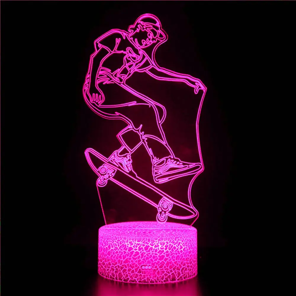 3D Night Light Skateboard Character Lovers Image Illusion Stereo Light Mini Bedroom Decoration Board Game Christmas Gift Light
3D Night Light Skateboard Character Lovers Image Illusion Stereo Light Mini Bedroom Decoration Board Game Christmas Gift Light