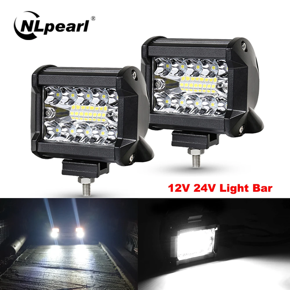 Nlpearl 2x 4" 7" 60W 120W LED Bar Car LED Light Bar for Offroad Trucks Boat Trailer Tractor 4x4 4WD ATV Car Extral Driving Light
Nlpearl 2x 4" 7" 60W 120W LED Bar Car LED Light Bar for Offroad Trucks Boat Trailer Tractor 4x4 4WD ATV Car Extral Driving Light