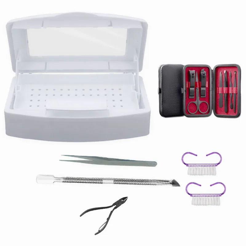 Стерилизационная коробка для ногтей, дезинфекционный контейнер, инструменты для маникюра, набор аксессуаров для салона красоты
Стерилизационная коробка для ногтей, дезинфекционный контейнер, инструменты для маникюра, набор аксессуаров для салона красоты