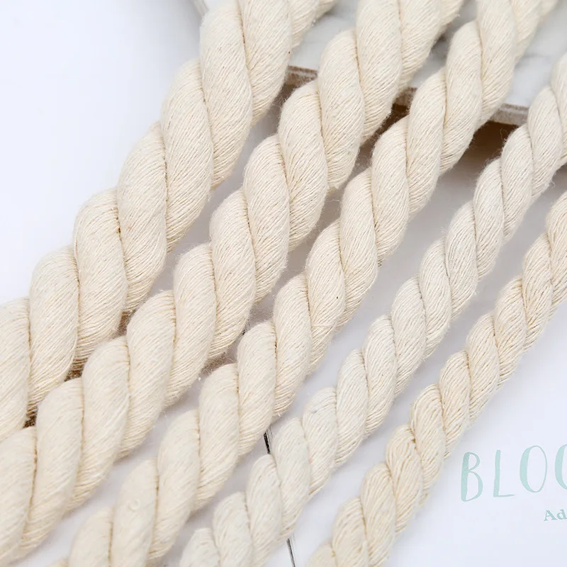 6/7/8/10/12mm Thick Cotton Rope Cords Craft Twist Thread DIY Handmade Macrame String for Luggage portable curtain rope Accessory 
6/7/8/10/12mm Thick Cotton Rope Cords Craft Twist Thread DIY Handmade Macrame String for Luggage portable curtain rope Accessory