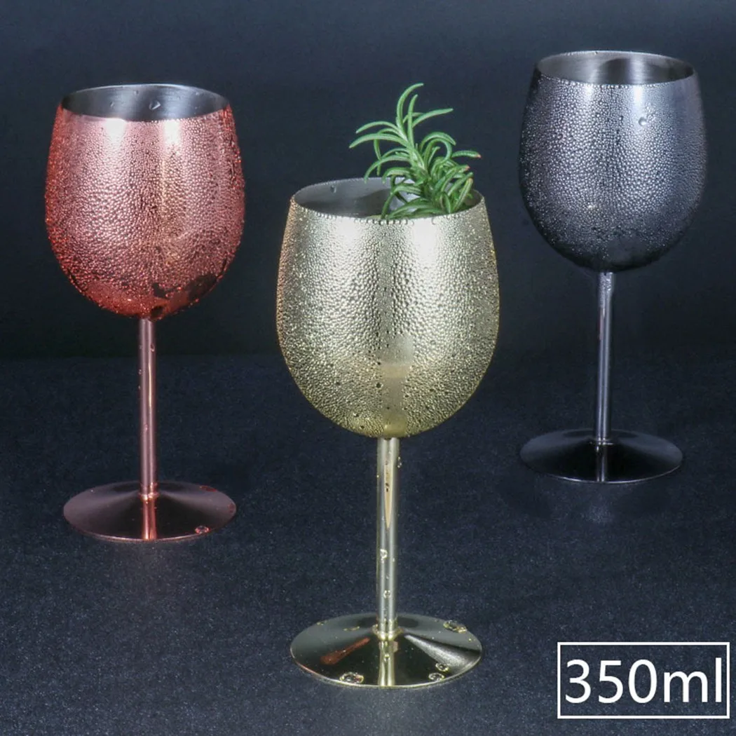 350mL Stainless Steel Rose Gold/Silver Black Unbreakable Stainless Steel Wine Goblet Drinks Wine Glasses Household Drinkware
350mL Stainless Steel Rose Gold/Silver Black Unbreakable Stainless Steel Wine Goblet Drinks Wine Glasses Household Drinkware