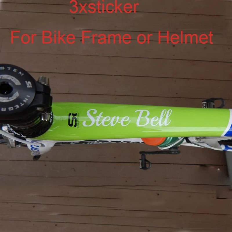 3Pcs Custom Bike Frame Name Sticker Decal Name Helmet Water Bottle Snow Board Skateboard Decal Sticker Vinyl Speciali Bike
3Pcs Custom Bike Frame Name Sticker Decal Name Helmet Water Bottle Snow Board Skateboard Decal Sticker Vinyl Speciali Bike