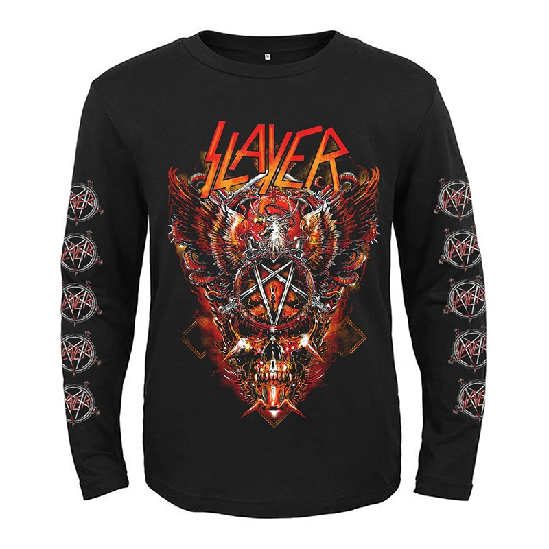 7 видов конструкций группа Slayer с черепом в стиле панк рок рокер для мужчин и