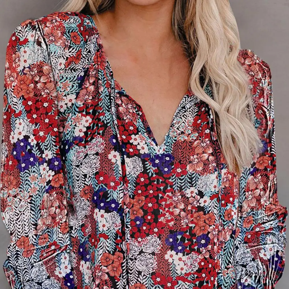 2021 Floral Print Women Casual Blouses V Neck Drawstring Flare Long Sleeves Pullover Office Lady Summer Autumn Tunic Blouse 
2021 Floral Print Women Casual Blouses V Neck Drawstring Flare Long Sleeves Pullover Office Lady Summer Autumn Tunic Blouse