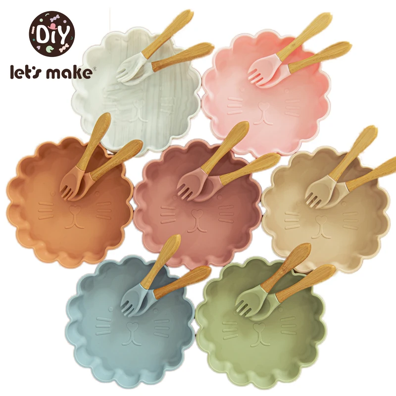 Let's make Baby Feeding Dinner Plate Silcone Plates & Fork Spoon Cartoon Lion Tableware Food Grade Silicone Children's Dishes
Let's make Baby Feeding Dinner Plate Silcone Plates & Fork Spoon Cartoon Lion Tableware Food Grade Silicone Children's Dishes