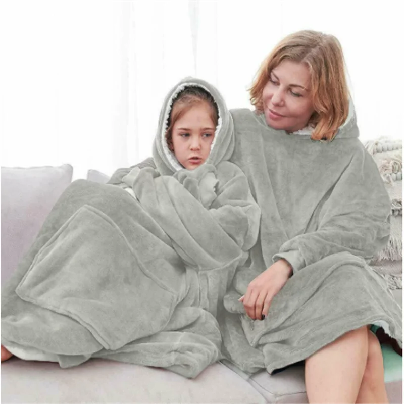 Pocket Hoodie Adult Winter Hooded TV Blankets Microfiber Plush Coral Fleece Sherpa Blanket With Sleeves Super Soft Warm Outdoor
Pocket Hoodie Adult Winter Hooded TV Blankets Microfiber Plush Coral Fleece Sherpa Blanket With Sleeves Super Soft Warm Outdoor