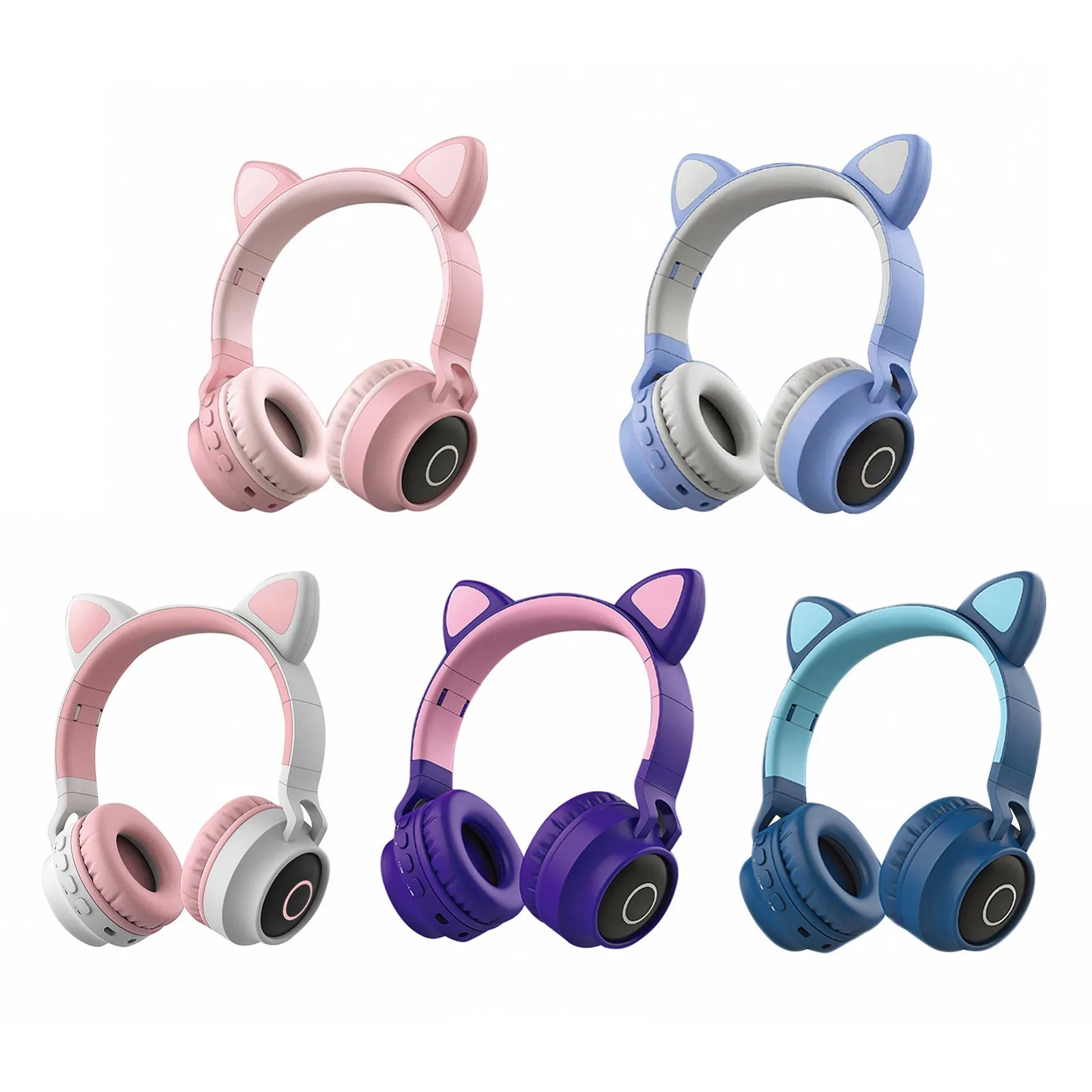 Cute Cat Ear Game Headset Wireless Bluetooth-compitible LED Stereo Headphone Foldable Headphones Strong Compatibility Headsets
Cute Cat Ear Game Headset Wireless Bluetooth-compitible LED Stereo Headphone Foldable Headphones Strong Compatibility Headsets