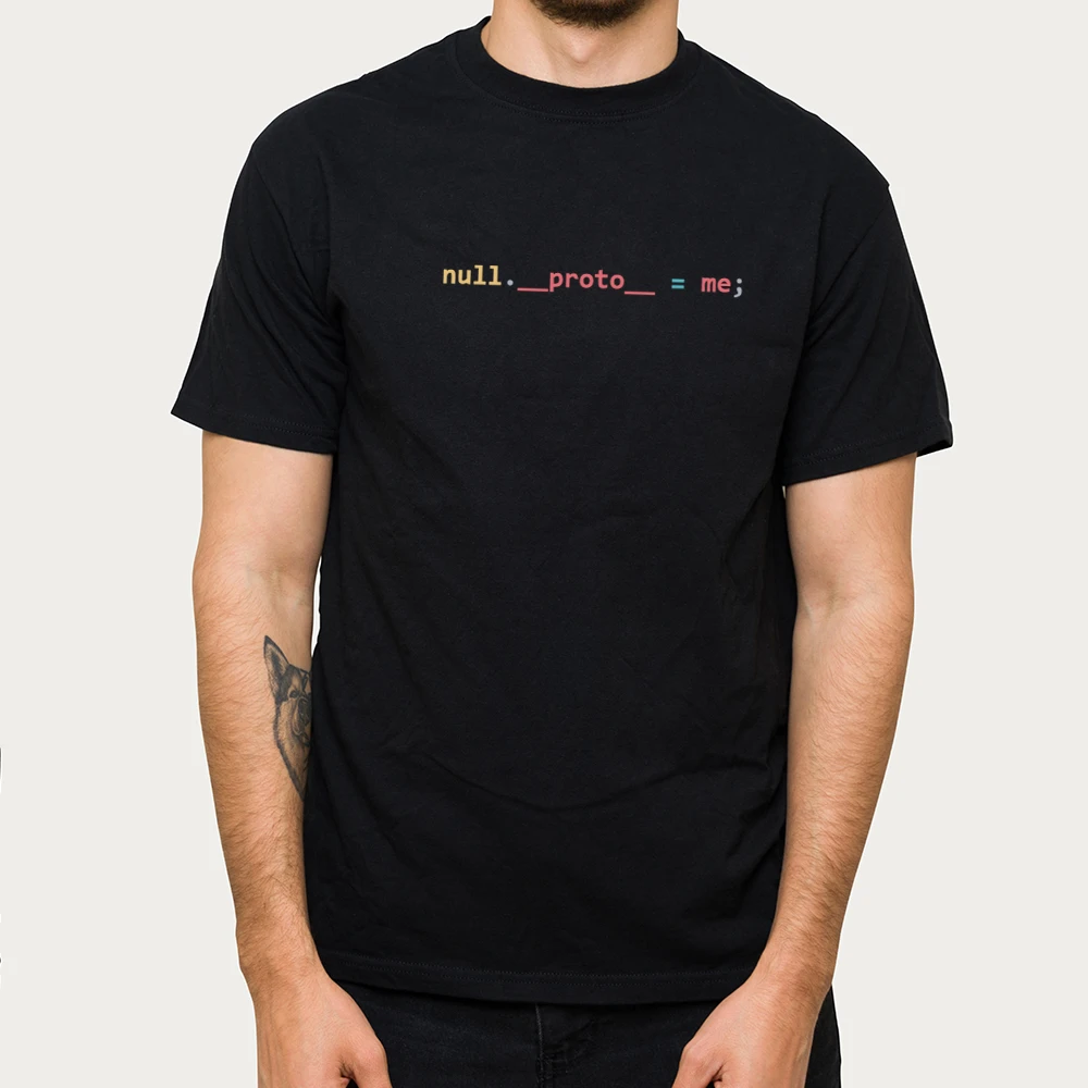 Javascript Null Proto Is Me Hacker Geek T-shirt Boyfriend Present Husband Gift Streetwear Casual Tee Summer Cotton Clothing
Javascript Null Proto Is Me Hacker Geek T-shirt Boyfriend Present Husband Gift Streetwear Casual Tee Summer Cotton Clothing