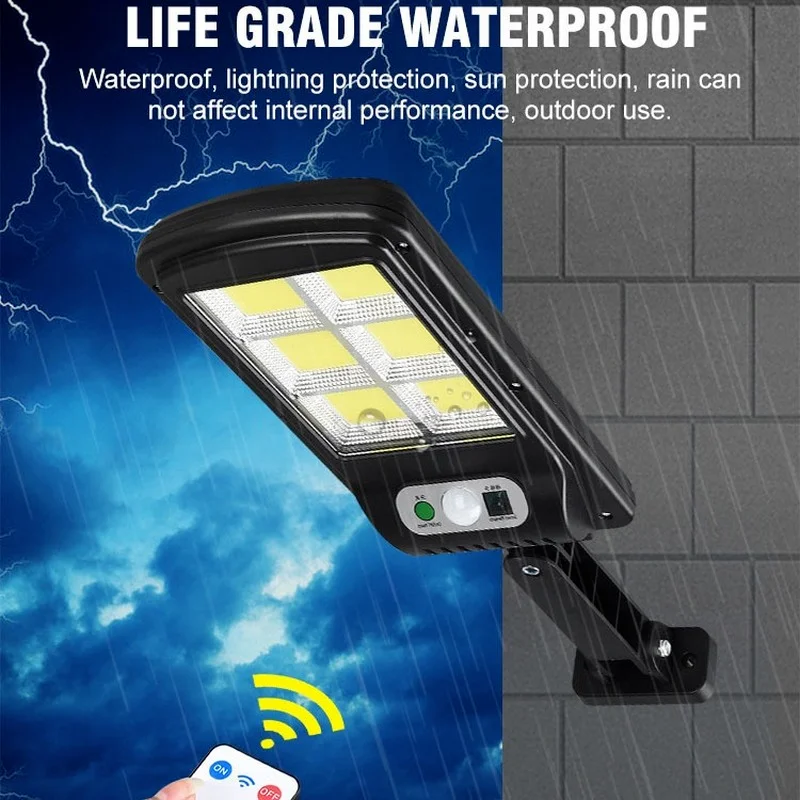 Solar Light Home Outdoor Solar Waterproof Street Light Garden Infrared Sensor 128 COB Motion Sensor Smart Remote Control Lights
Solar Light Home Outdoor Solar Waterproof Street Light Garden Infrared Sensor 128 COB Motion Sensor Smart Remote Control Lights