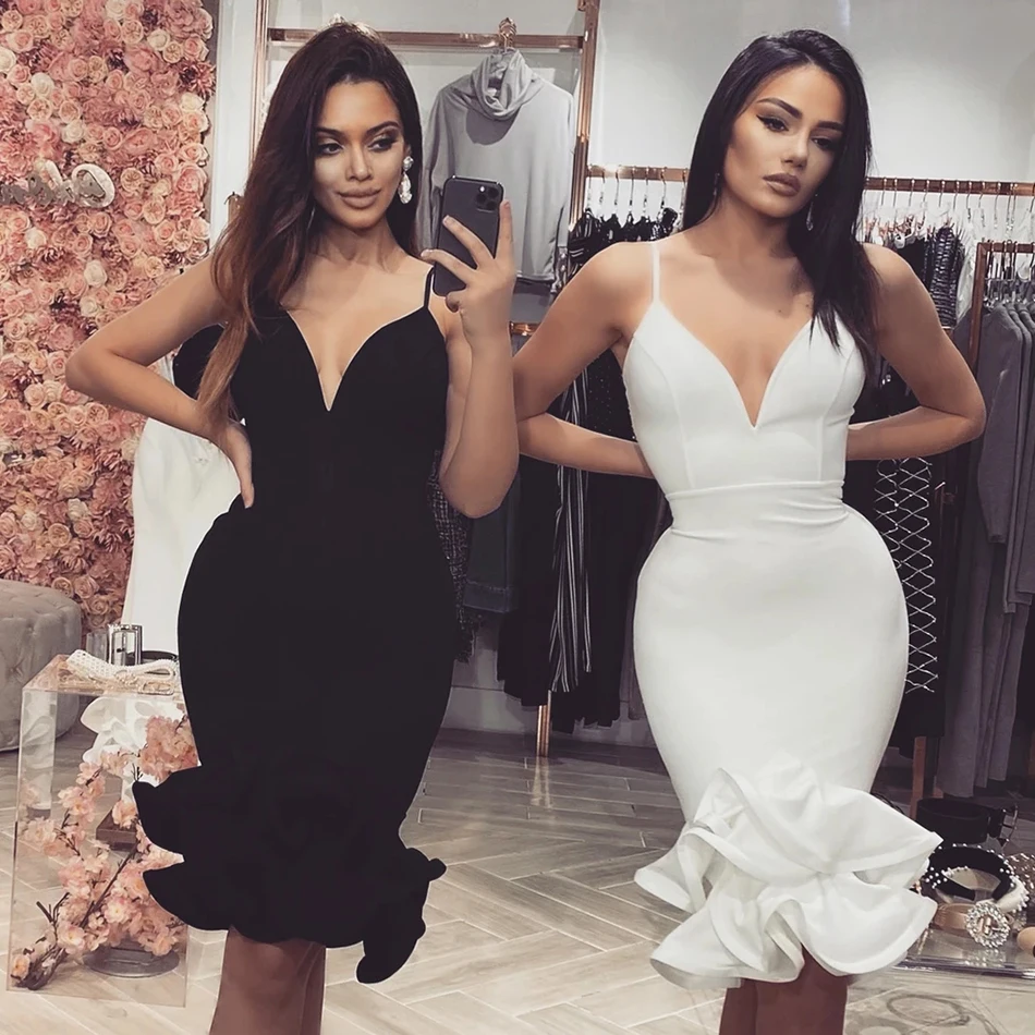 Seamyla Newest Summer Spaghetti Strap Bandage Dress Women Sexy Sleeveless V-Neck Bud Dress Bodycon Evening Party Bandage Dress
Seamyla Newest Summer Spaghetti Strap Bandage Dress Women Sexy Sleeveless V-Neck Bud Dress Bodycon Evening Party Bandage Dress