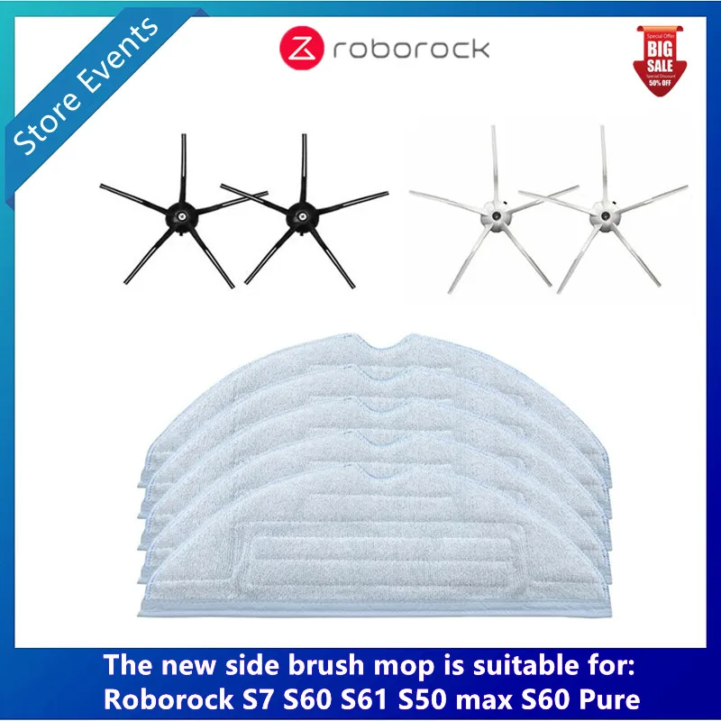 Roborock S7/S70/S60/S61/S50 Max/S60 Pure Vacuum Cleaner Wet Mop Mop Soft Plastic Edge Brush Accessory Package
Roborock S7/S70/S60/S61/S50 Max/S60 Pure Vacuum Cleaner Wet Mop Mop Soft Plastic Edge Brush Accessory Package