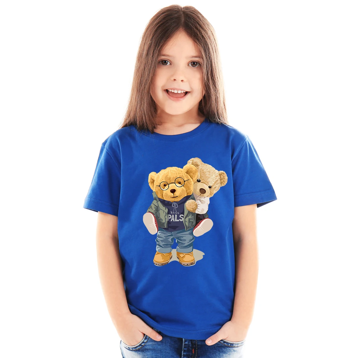 2022 Summer New Kids T-shirt Cute Hug Teddy Bear Print Children Boys Girls Short Sleeve T-shirt 100% Cotton Tops Korean Clothes
2022 Summer New Kids T-shirt Cute Hug Teddy Bear Print Children Boys Girls Short Sleeve T-shirt 100% Cotton Tops Korean Clothes