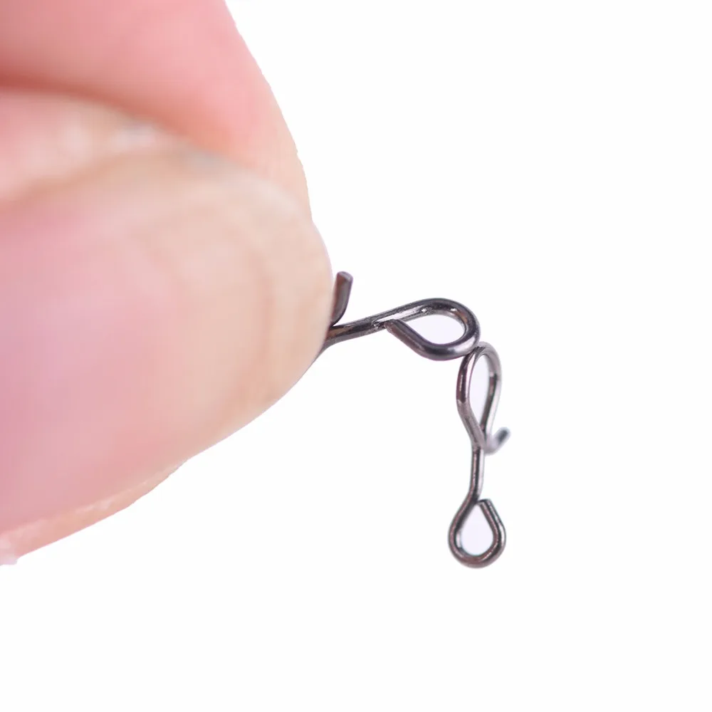 New 20/30/50Pcs Fly Fishing Snap Quick Change For Hook & Lures Black Color S/M/L 
New 20/30/50Pcs Fly Fishing Snap Quick Change For Hook & Lures Black Color S/M/L