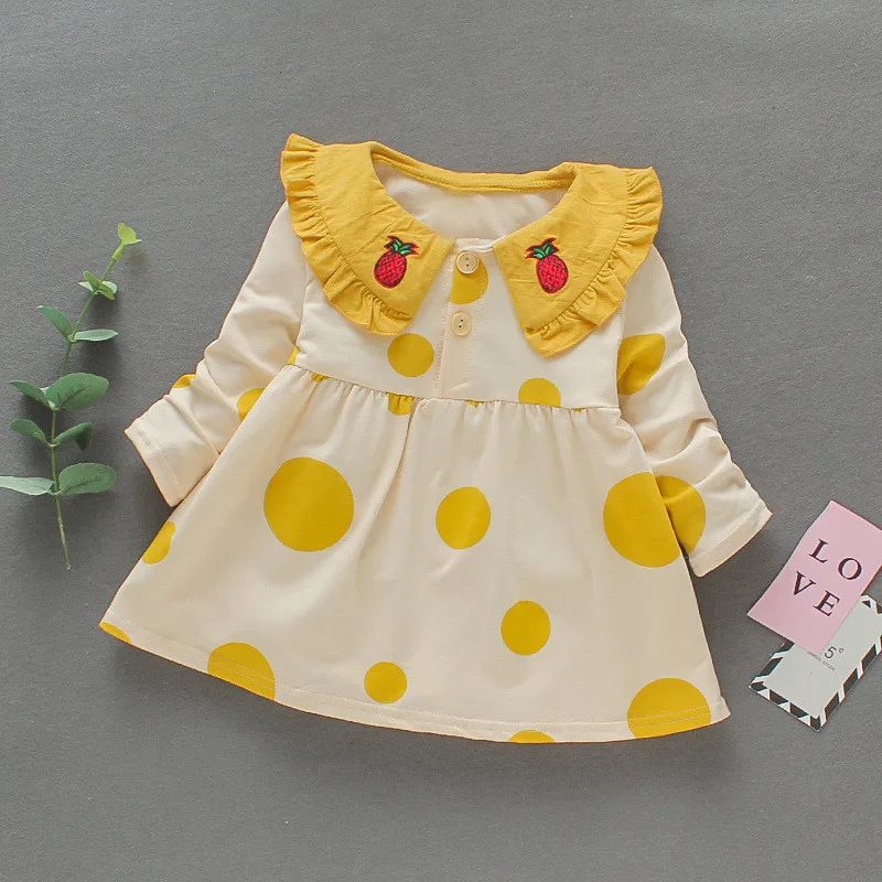 Girls Dots Dress New Fashion Baby Girls Long Sleeve Dress Party Doll Collar Lapel Princess Dress Kids Children Clothing Autumn
Girls Dots Dress New Fashion Baby Girls Long Sleeve Dress Party Doll Collar Lapel Princess Dress Kids Children Clothing Autumn