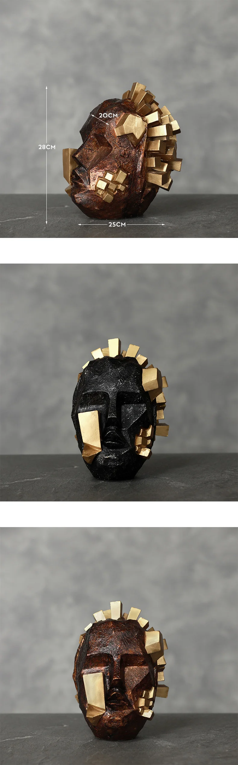 Modern Abstract Geometrical Gold Blocky Human Head Statue Figurine Ornament Decor Art Home Furnishing Resin Crafts Birthday Gift
Modern Abstract Geometrical Gold Blocky Human Head Statue Figurine Ornament Decor Art Home Furnishing Resin Crafts Birthday Gift