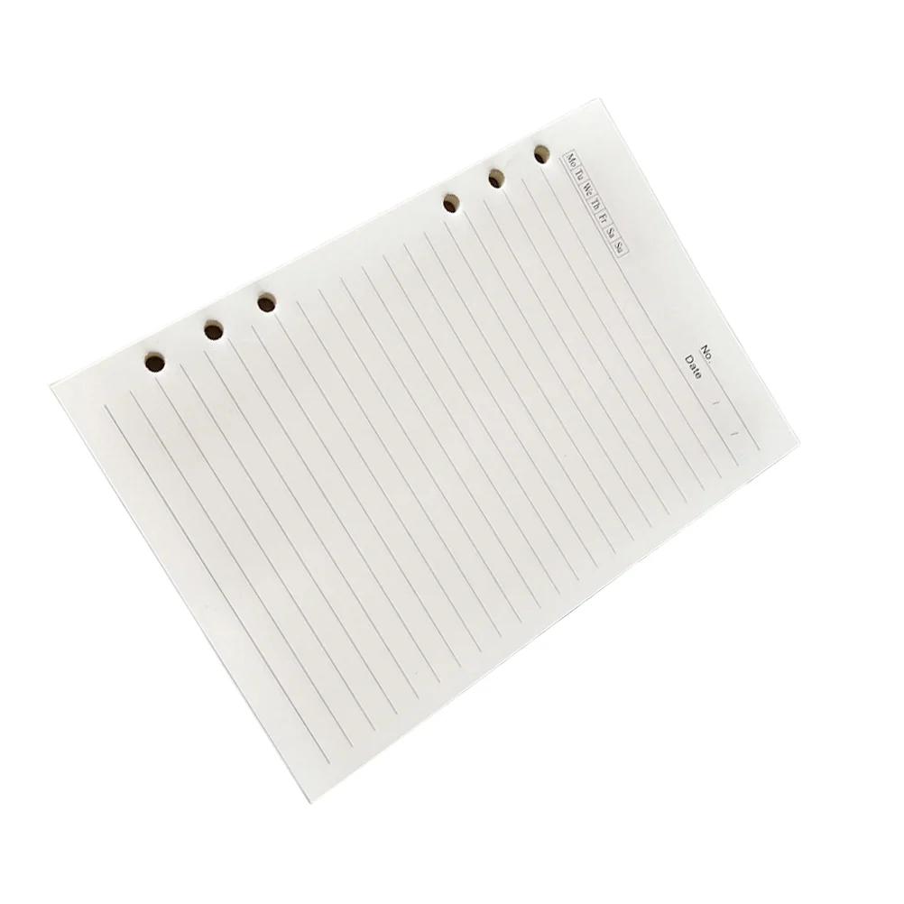 80 Pages A5 Loose-leaf Filler Paper 6-Hole Spiral Notebook Paper Replacement for Men
80 Pages A5 Loose-leaf Filler Paper 6-Hole Spiral Notebook Paper Replacement for Men