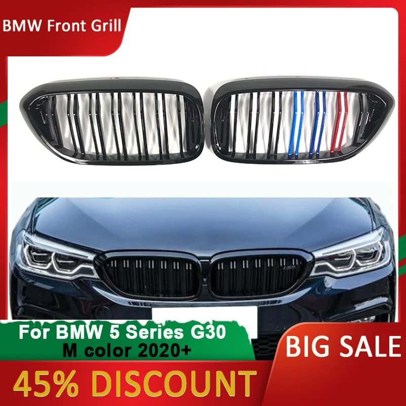 Передняя решетка радиатора для BMW G30 Prefacelift 5 Series для 525I 530I M-Performance Gloss Black M Color Double Line
Передняя решетка радиатора для BMW G30 Prefacelift 5 Series для 525I 530I M-Performance Gloss Black M Color Double Line