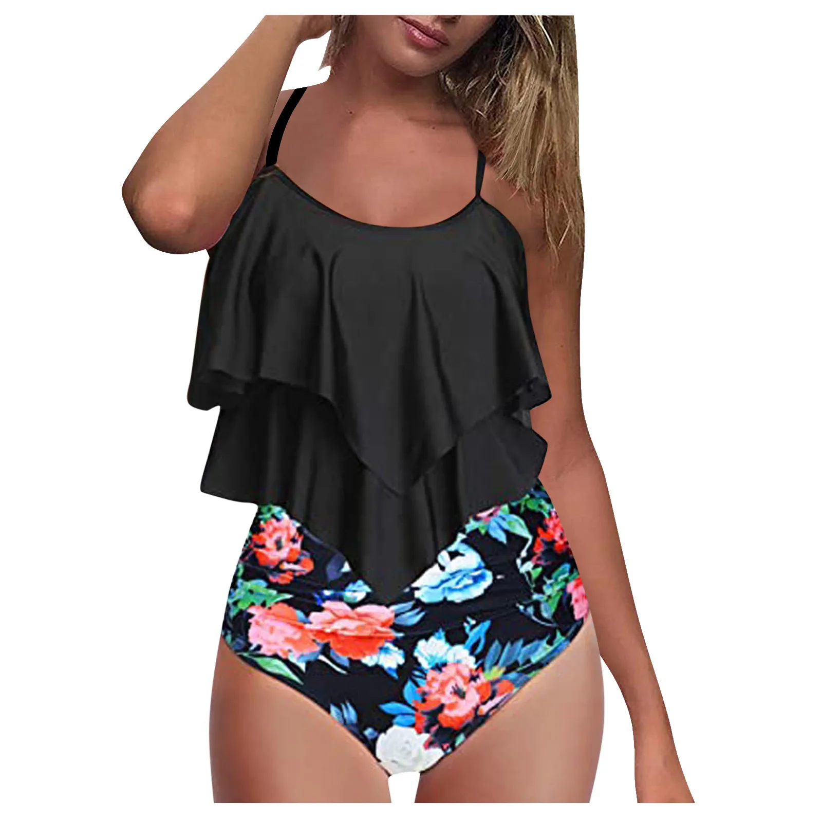 2021 Swimsuit Sexy High Breast Contrast Gradient Split Bikini Set One Piece Swimsuit Women's Swimwear D30
2021 Swimsuit Sexy High Breast Contrast Gradient Split Bikini Set One Piece Swimsuit Women's Swimwear D30