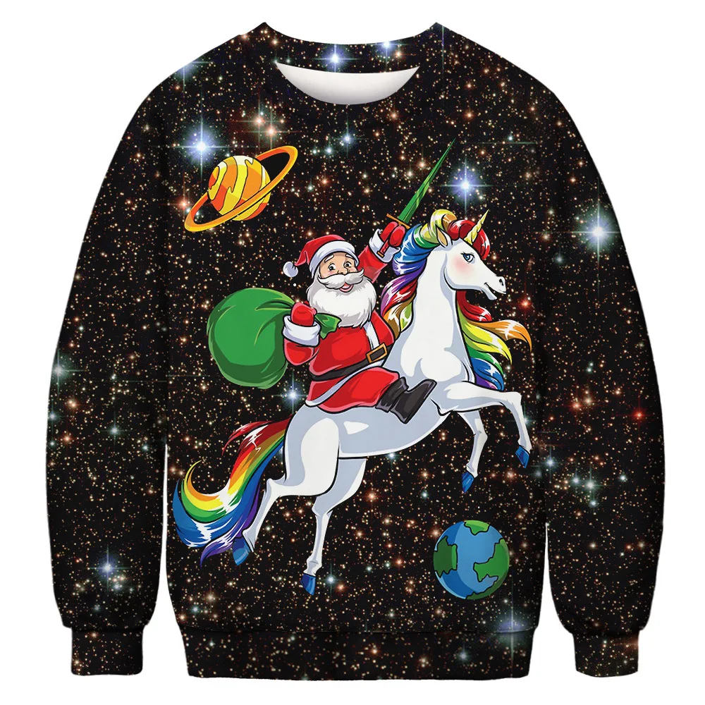 New Fashion Classic Starry Sky Unicorn Digital Printing Pullover Round Neck Long-sleeved Sweater European And American Casual Lo
New Fashion Classic Starry Sky Unicorn Digital Printing Pullover Round Neck Long-sleeved Sweater European And American Casual Lo