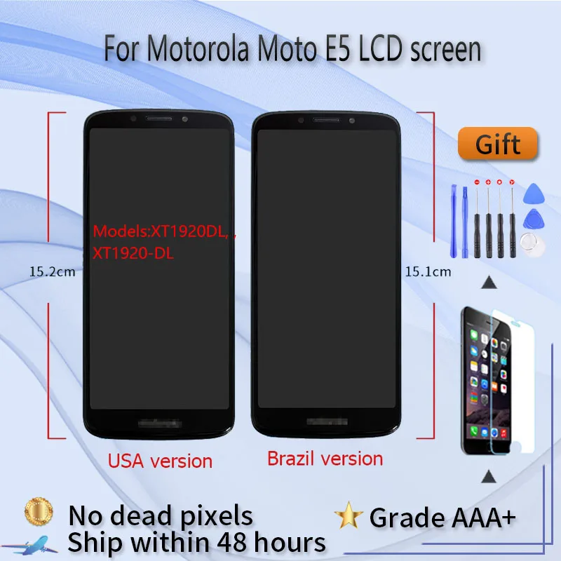 Для Motorola MOTO E5 Оригинальный ЖК-экран в сборе с передним корпусом черный золотой с ремонтным инструментом и закаленной пленкой
Для Motorola MOTO E5 Оригинальный ЖК-экран в сборе с передним корпусом черный золотой с ремонтным инструментом и закаленной пленкой