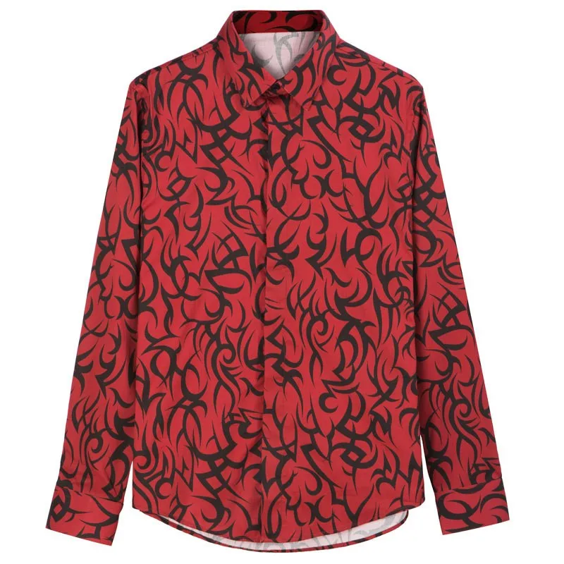 100%Cotton Print Shirt Mens Slim Fit Turn-Down Collar Single-Breasted Long-Sleeve Floral Tops Four Seasons Males Cardigan Shirts
100%Cotton Print Shirt Mens Slim Fit Turn-Down Collar Single-Breasted Long-Sleeve Floral Tops Four Seasons Males Cardigan Shirts