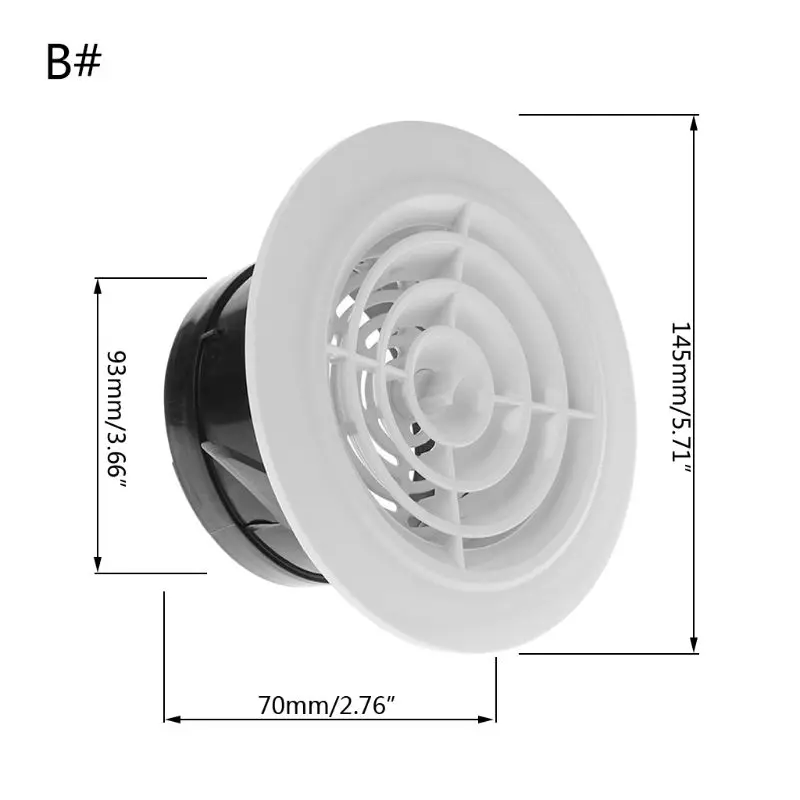 Air Vent Extract Valve Grille Round Diffuser Ducting Ventilation Cover 100mm 35ED
Air Vent Extract Valve Grille Round Diffuser Ducting Ventilation Cover 100mm 35ED